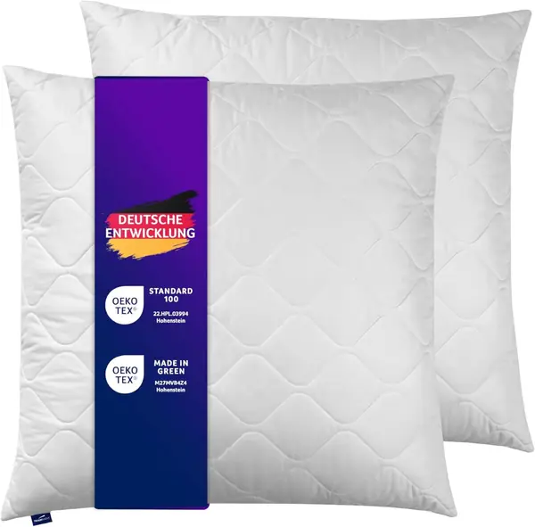 Cozy - Kopfkissen 2er Set mit Bezug aus softer Mikrofaser
