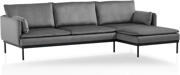 Ecksofa Lyon Sofa 2-Sitzer mit Recamiere – leichter Aufbau