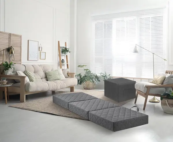 Gästematratze de Luxe 75 x 195 x 14 cm – Faltmatratze mit