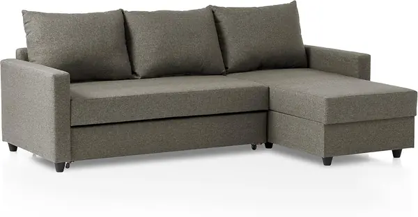 Schlafsofa Belfort – Ecksofa, hellbraun